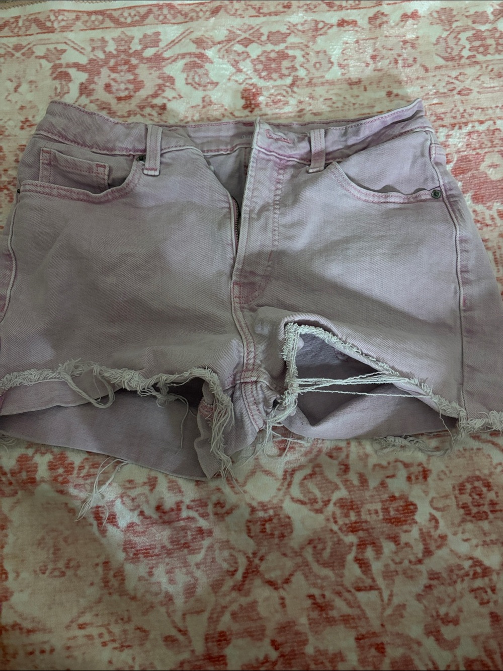 Old Navy Lilac Frayed Denim Cutoff Shorts